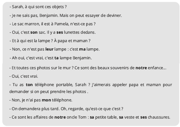 Dialogue avec gras
