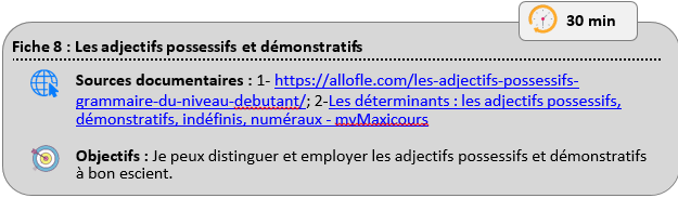 Introduction fiche 8