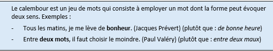 Calembour signification