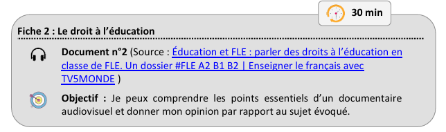 Le droit à l'éducation