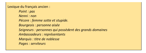 Lexique du français ancien